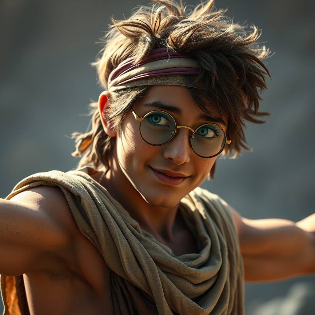 Ancient Greek Youth in Epic Digital Landscape