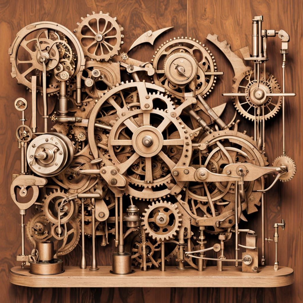 Whimsical Industrial Rube Goldberg Machine