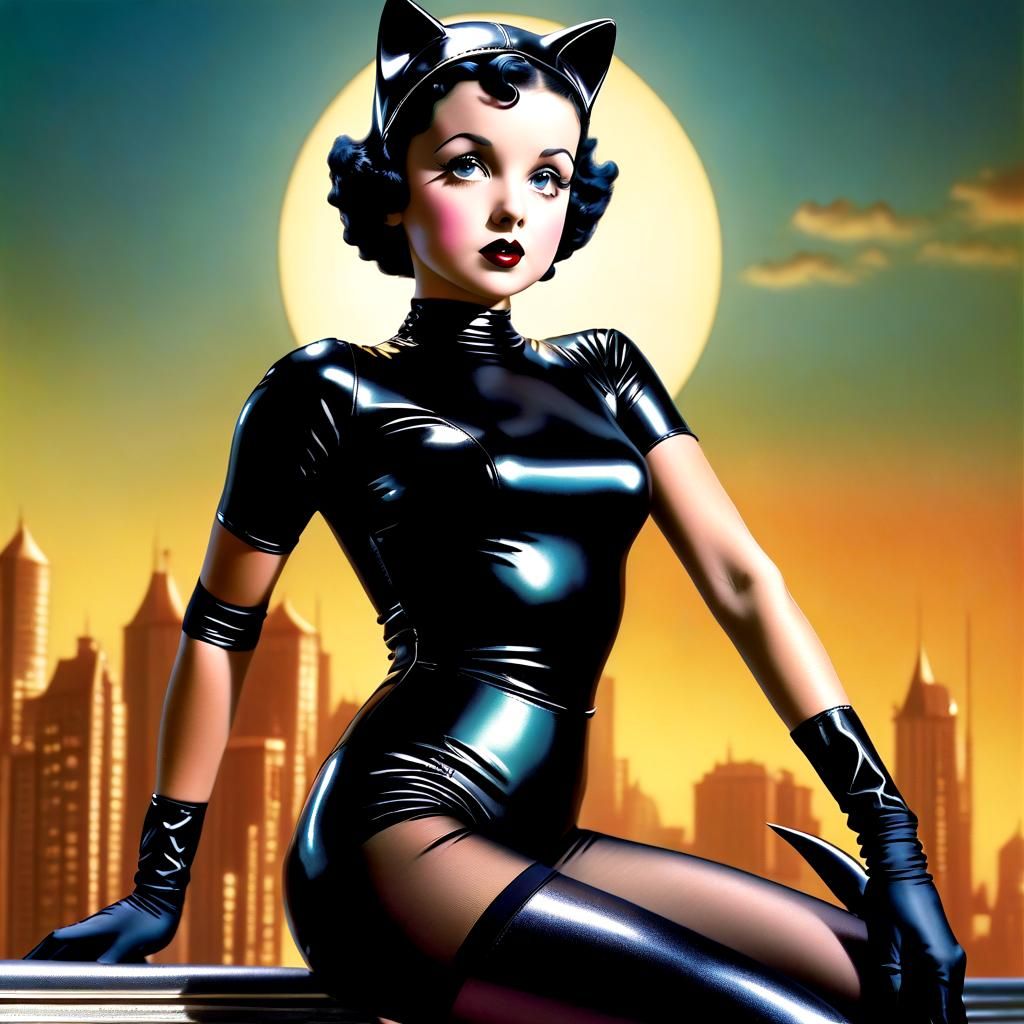 Betty Boop as Catwoman
