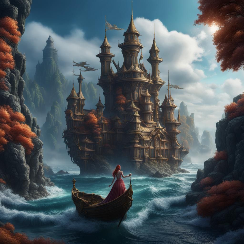 Fantastical Princess of the Sea: Matte Painting