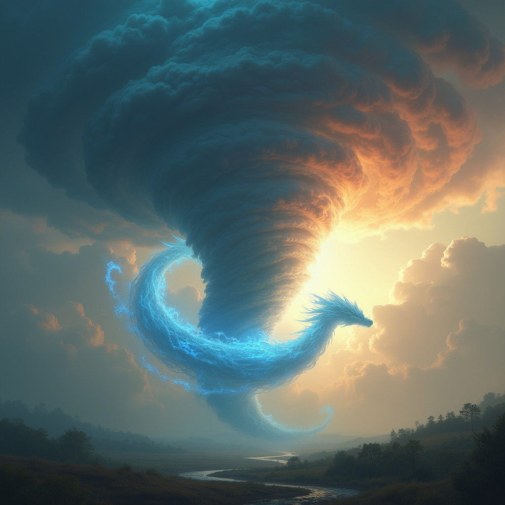 Ethereal Tornado with Wind Dragon Ghost