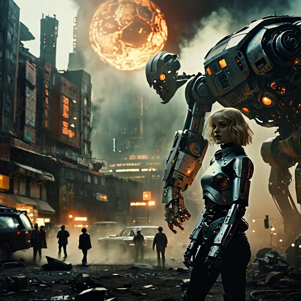 Esoteric Giant Mecha Cyborg Portrait in Cinematic Style