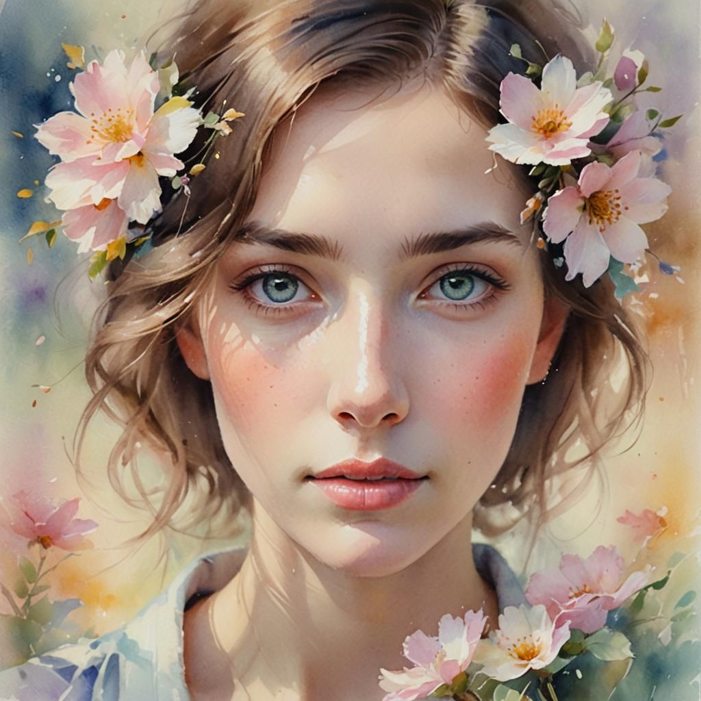 Impressionist Woman Portrait in Soft Light