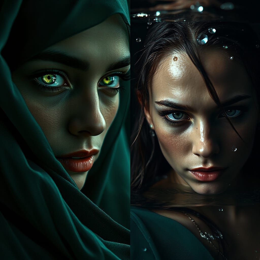 Enigmatic Women in Emerald and Jade: A Study in Contrasting ...