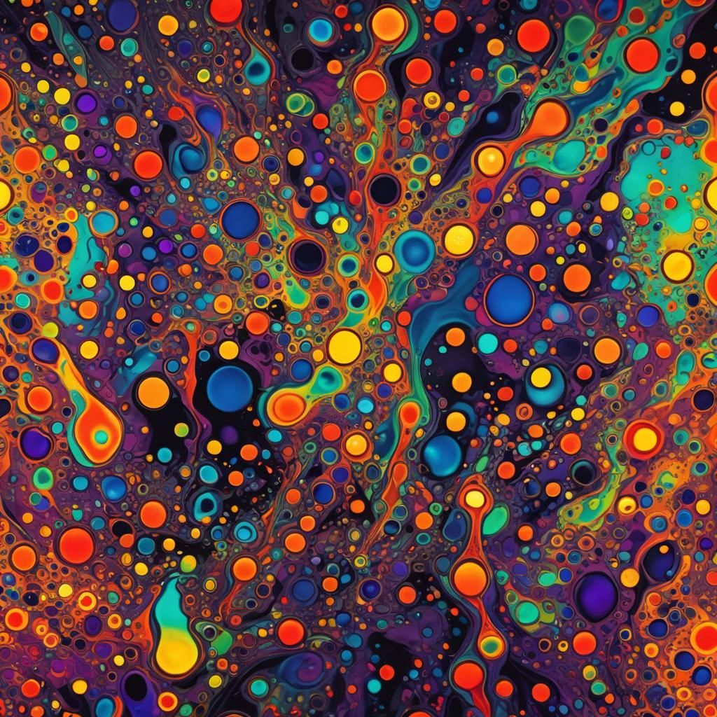 Psychedelic Lava Lamp in Abstract Art Style