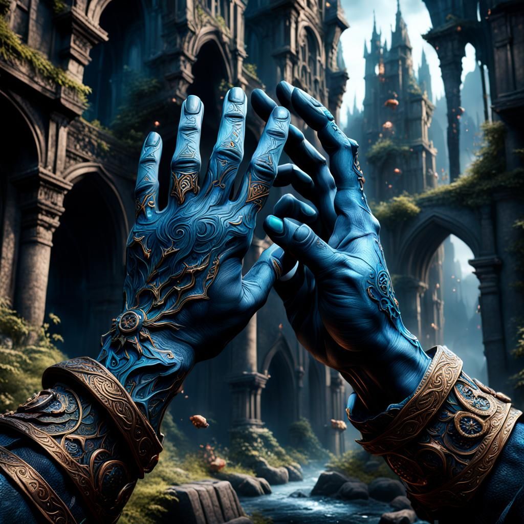 Fantastical Hands in Detailed Matte Painting