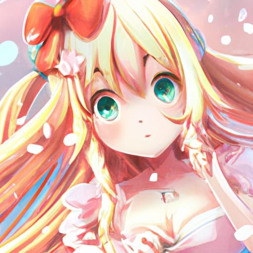 Cute Anime Girl in Ghibli Style with Star Hairpin