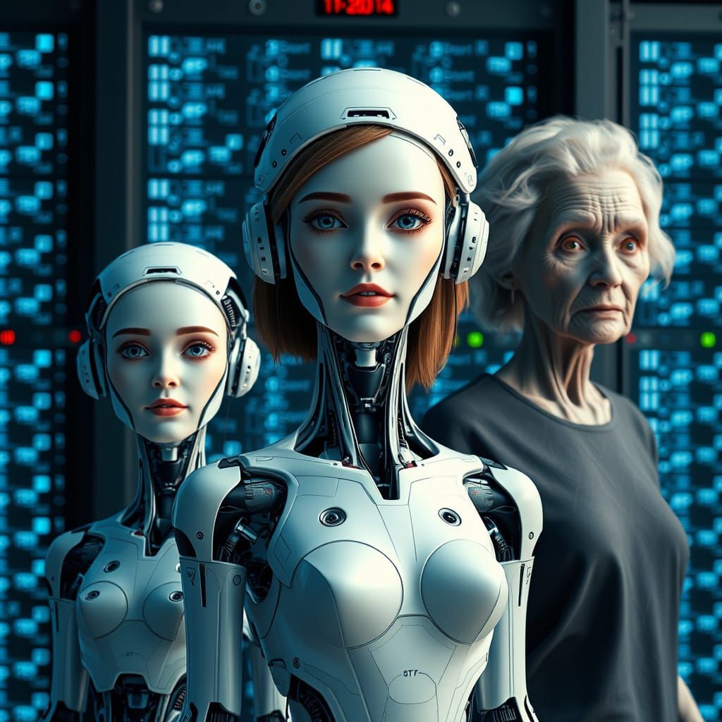 Surreal Futuristic AIs in Cyberpunk Style