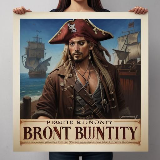 A pirate bounty poster