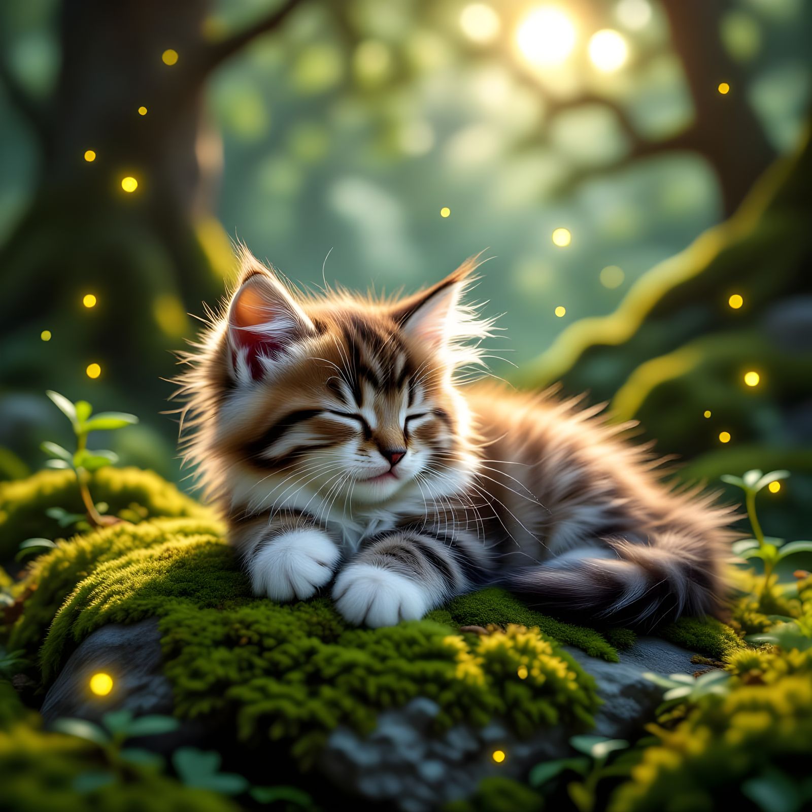 Enchanted Forest Kitten in Lord of the Rings Style