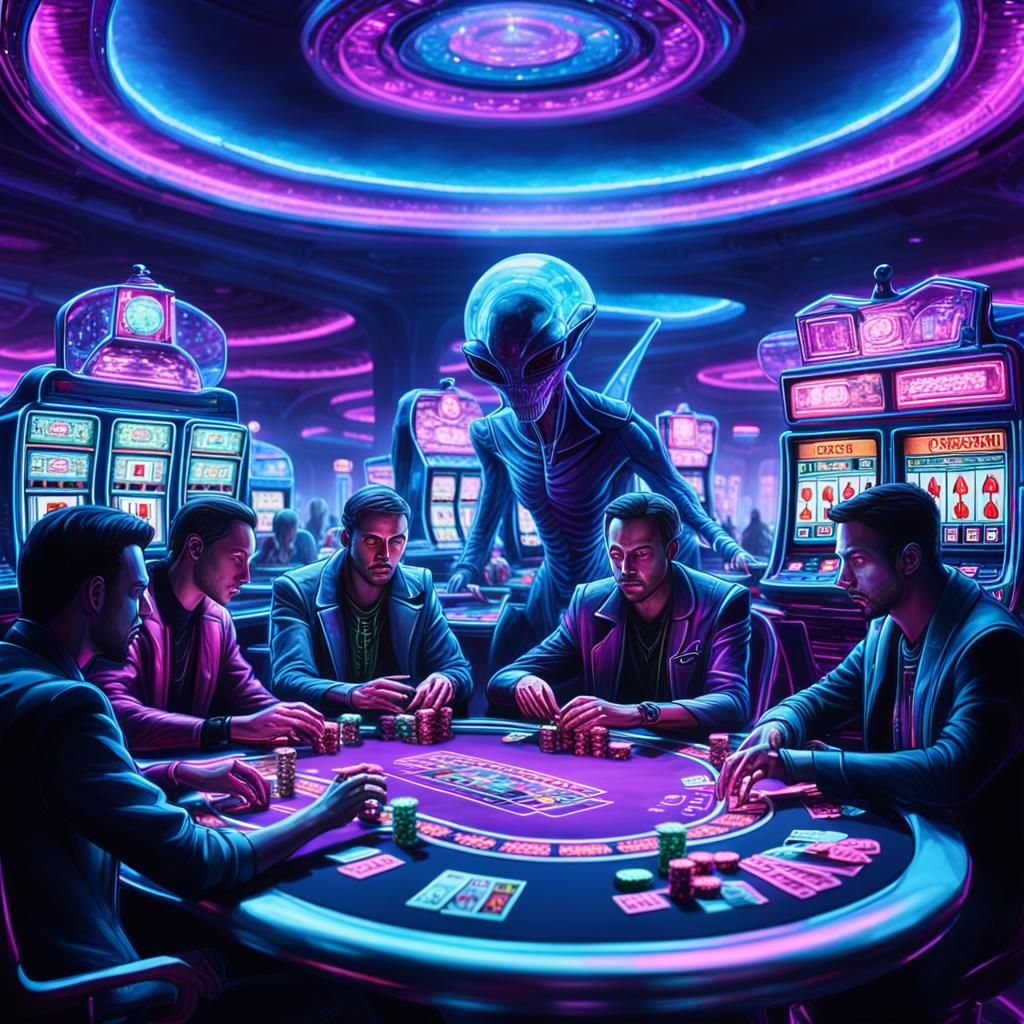 Neon Alien Casino in Sci-Fi Style