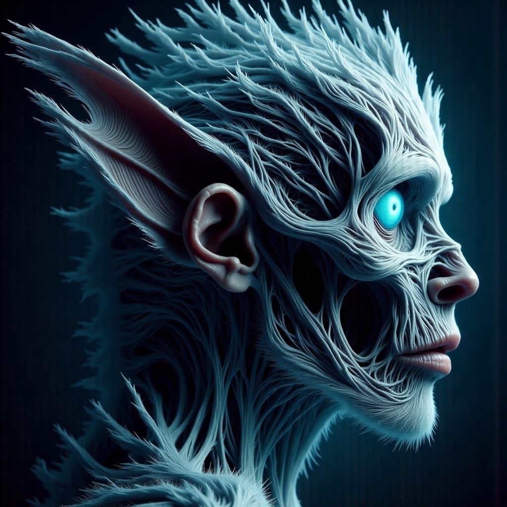 Hyperrealistic Dark Fantasy Macro Image in Bisley Style