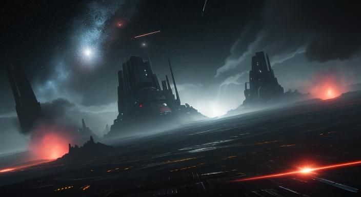 Galactic Battlefield: Human Soldiers vs AI Robots