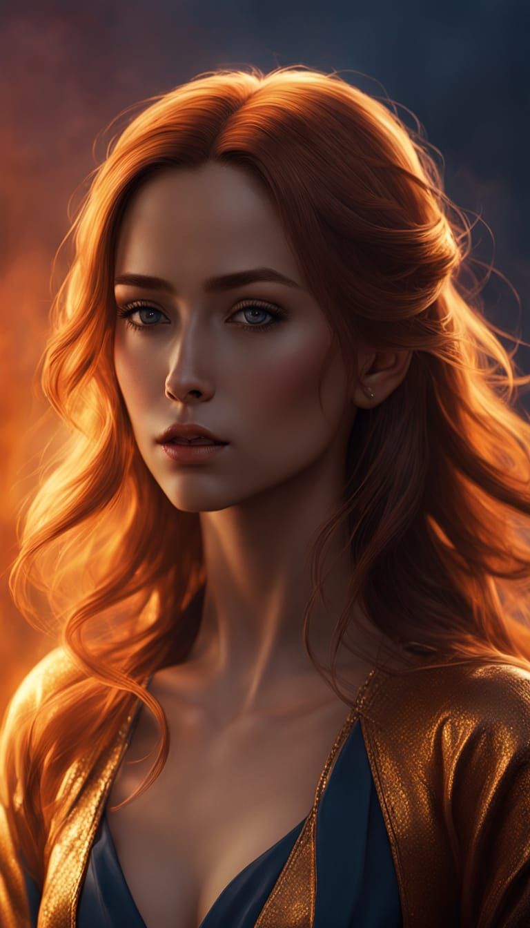 Majestic Figure in Golden Hour Lighting: Digital Art