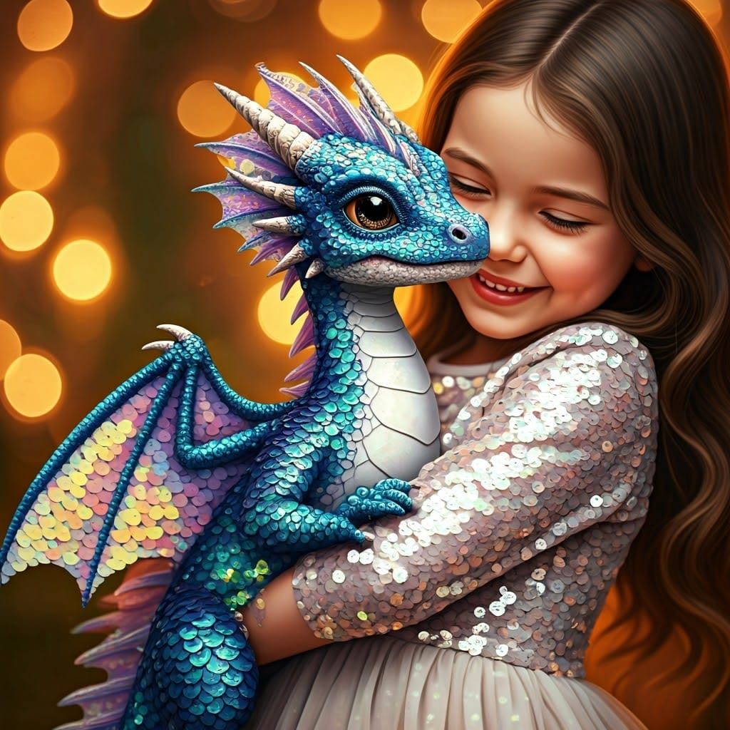 Sequin Dragon and Sequin Dress