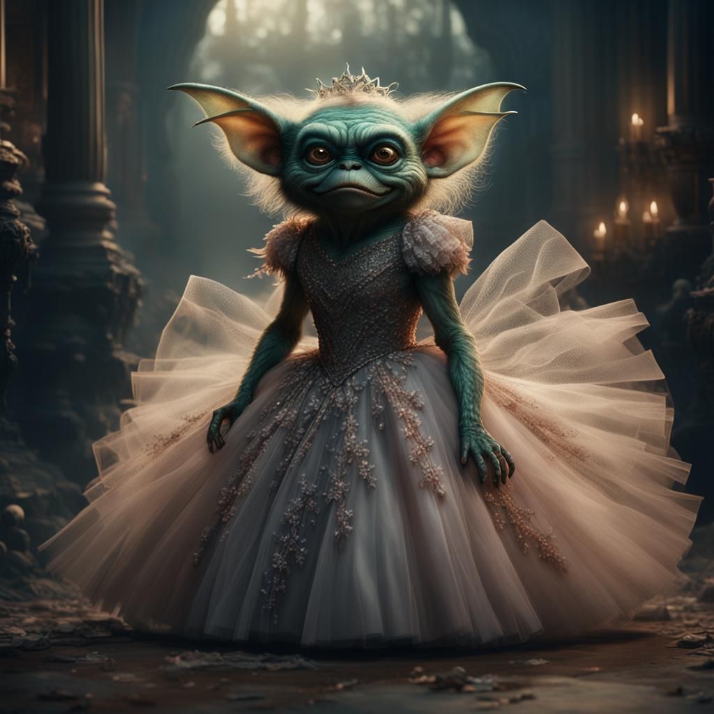Gremlin in Tulle Dress: Digital Matte Painting