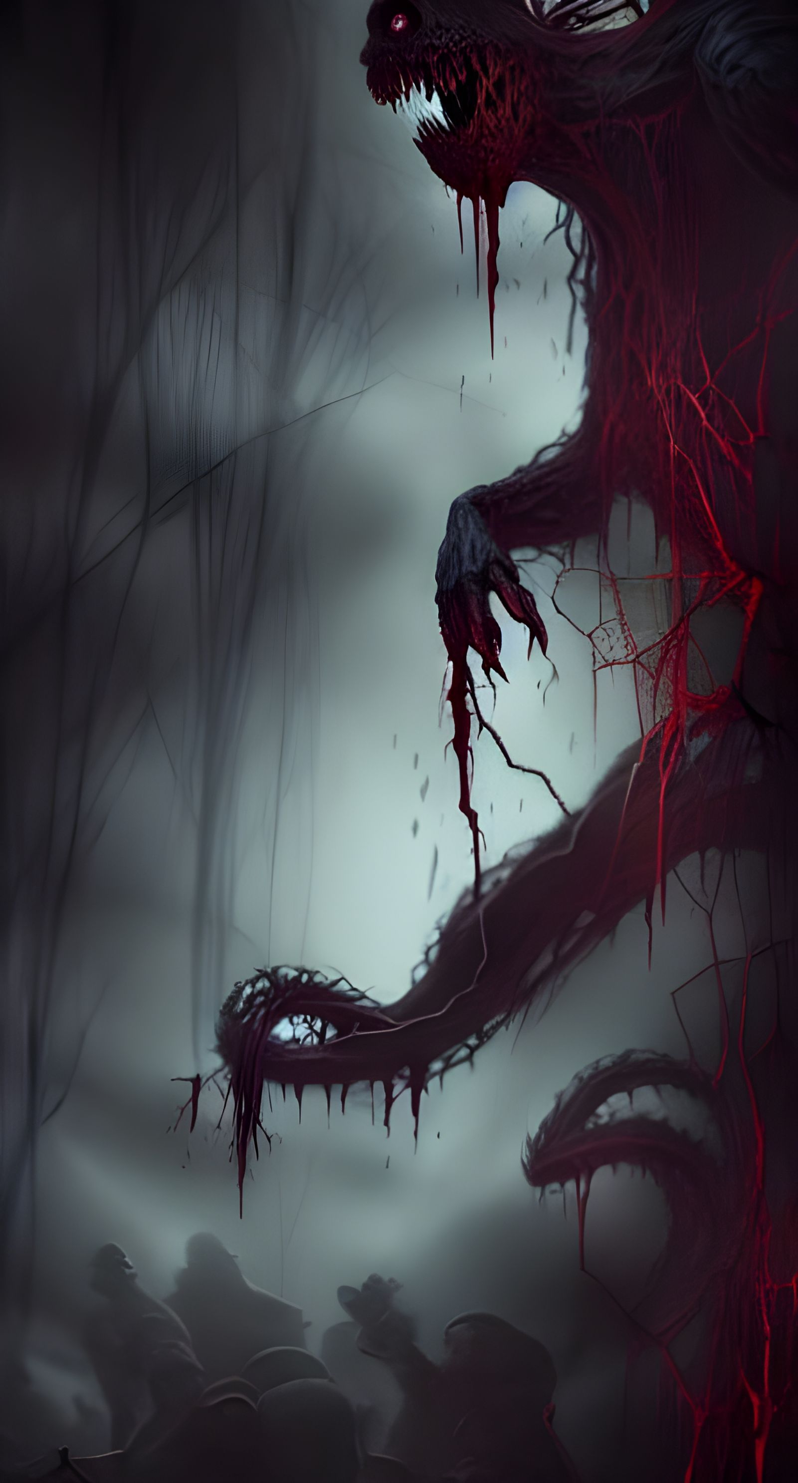 Sinister Halloween Monster in Hyperdetailed Oil Painting