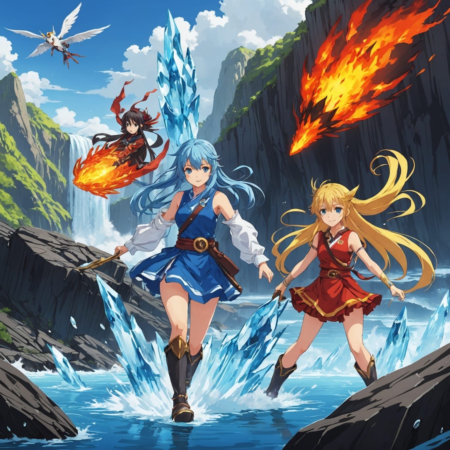 Elemental Fairy in Anime Style