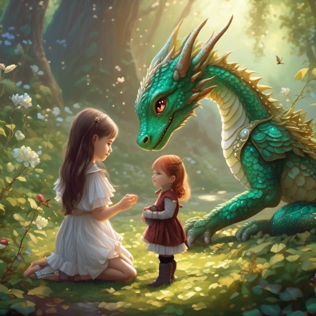 girl and dragon