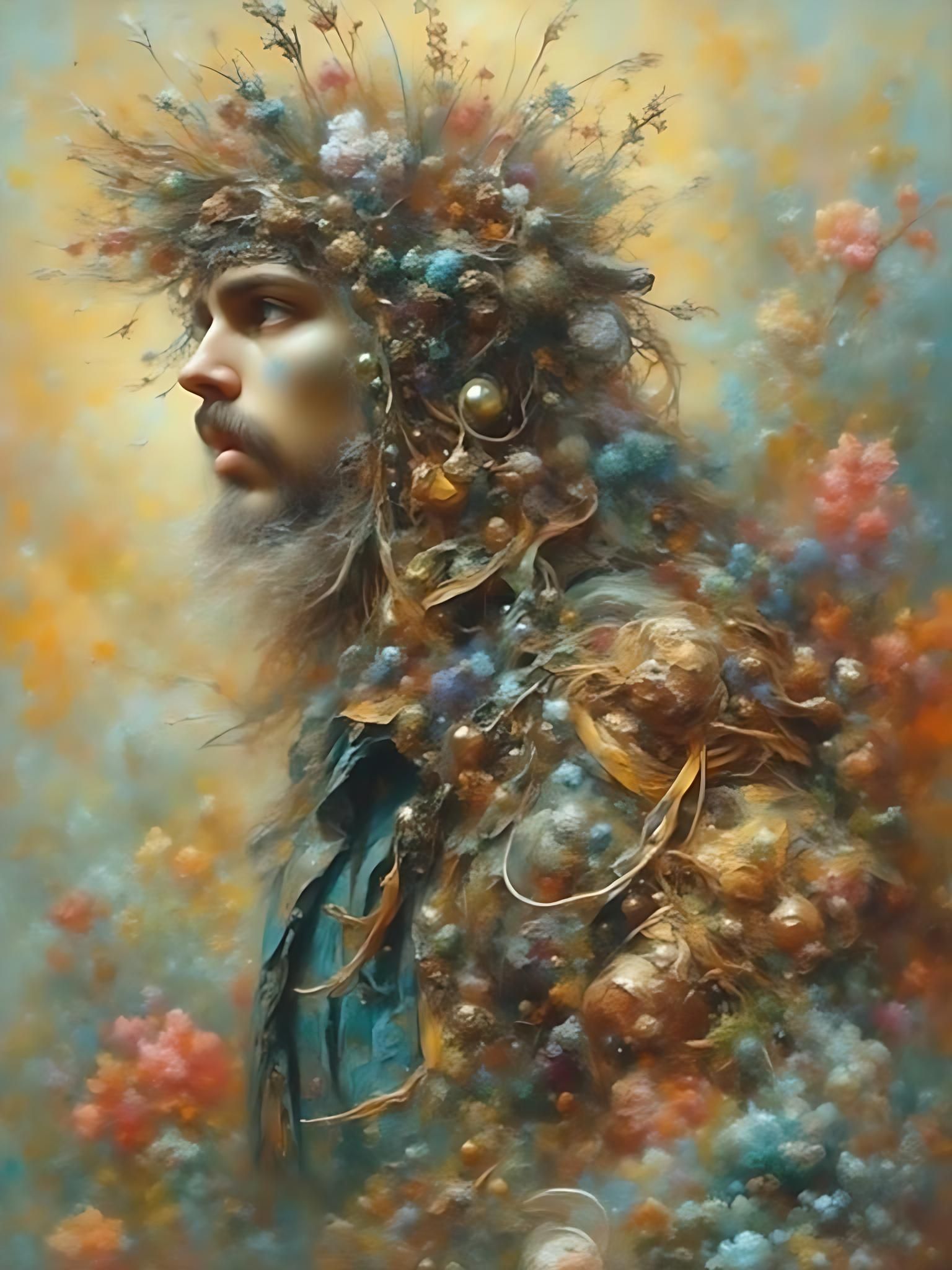 Golden Leaf Elf Portrait