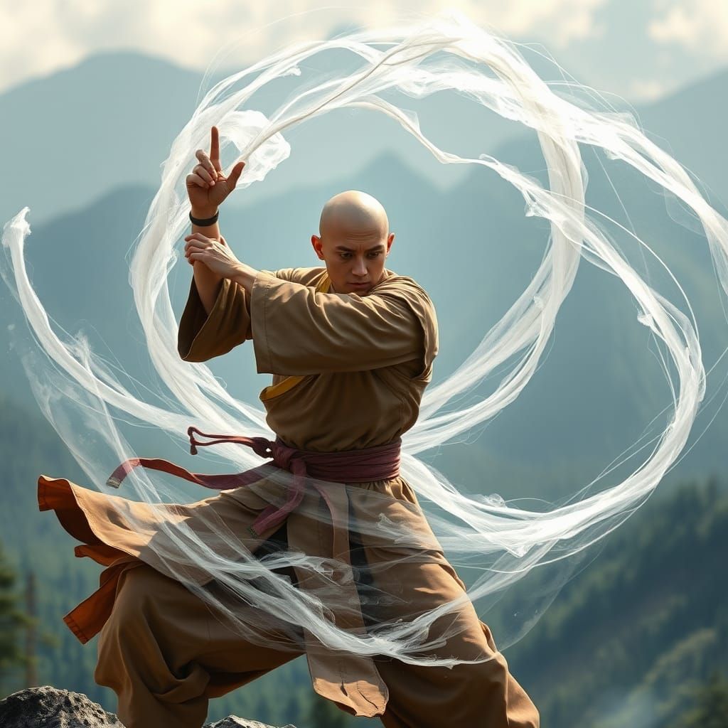 Young Monk Controls Wind Energy on Mountain