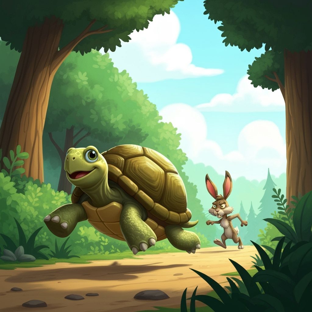 Turtle's Forest Trek: A 2D Cartoon Adventure