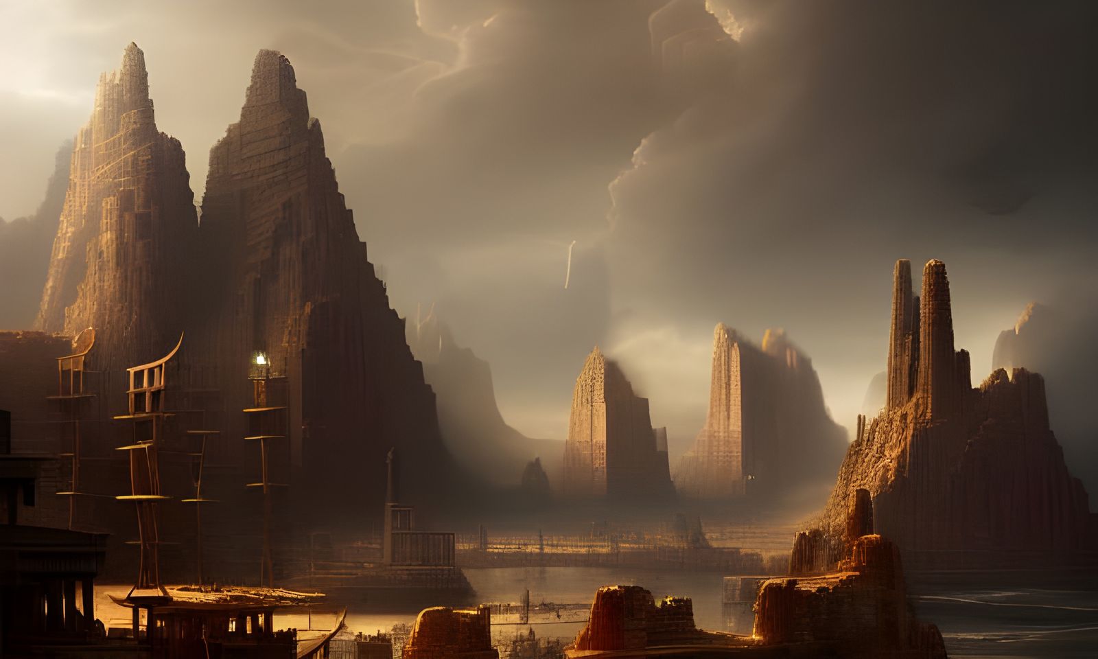 Epic Phoenician Trading Stations: Digital Matte Painting