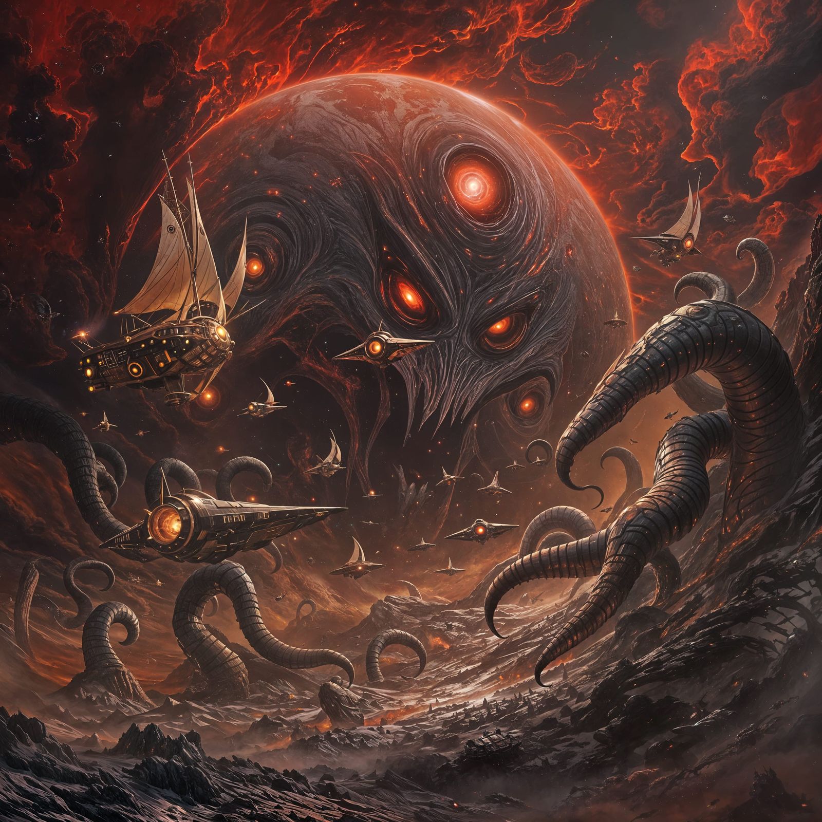 Galactic Invasion: Spaceships vs. Malevolent Planet