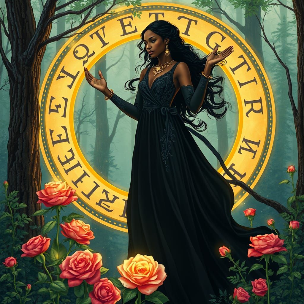 Black Woman Witch Heals World: Art Nouveau, Afrofuturism