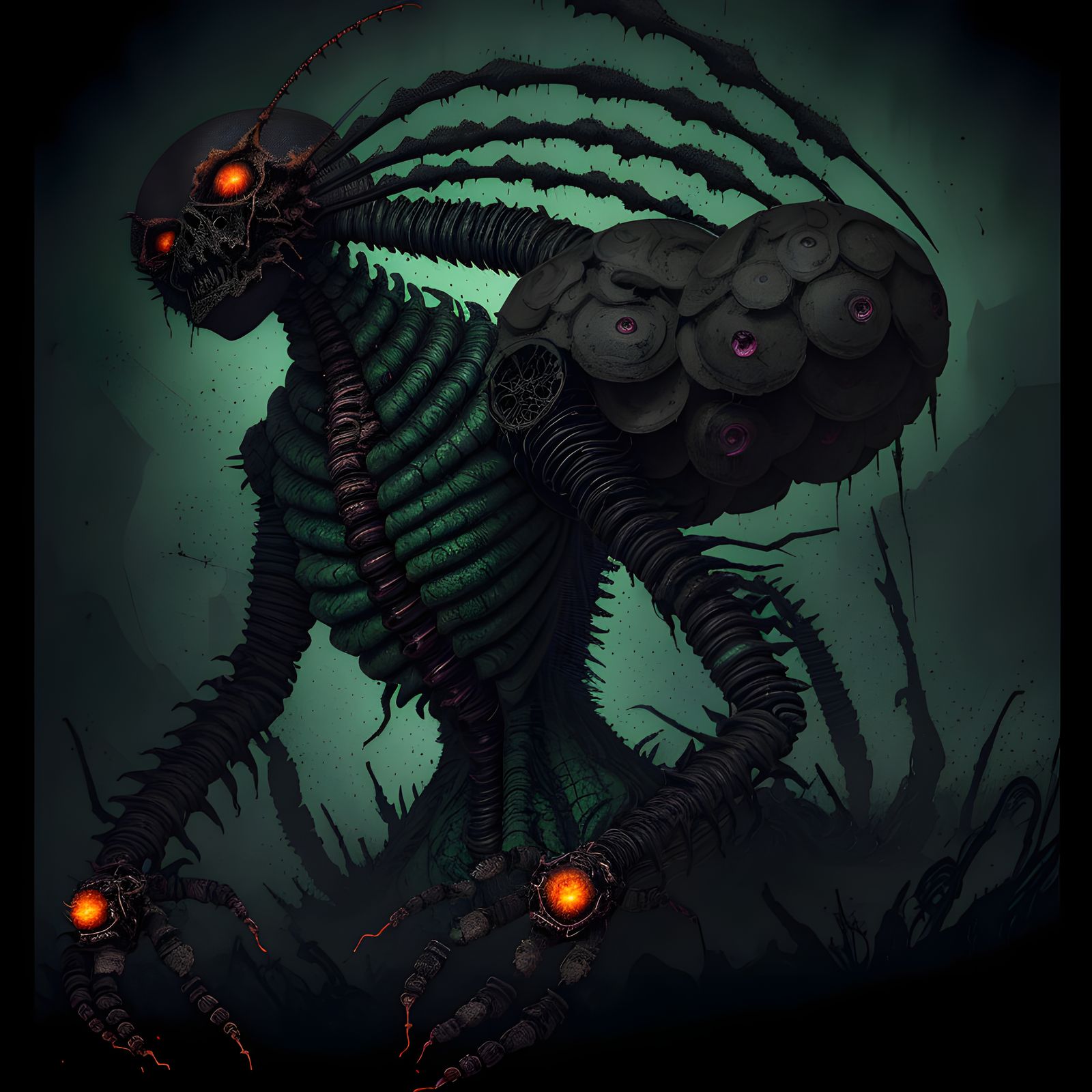 Biomechanical Horror: Malevolent Insect Machine Hybrid