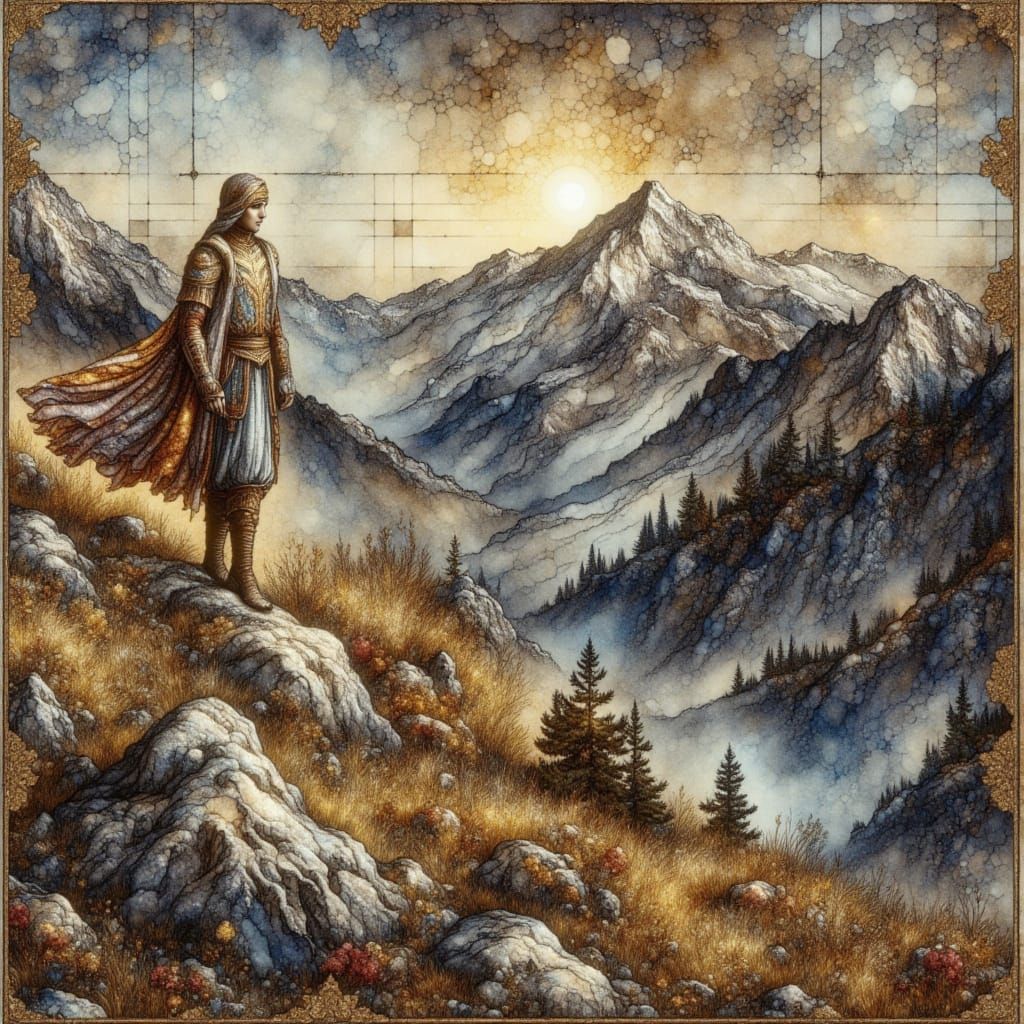 Misty Mountains: Metallic Crinkle Journey