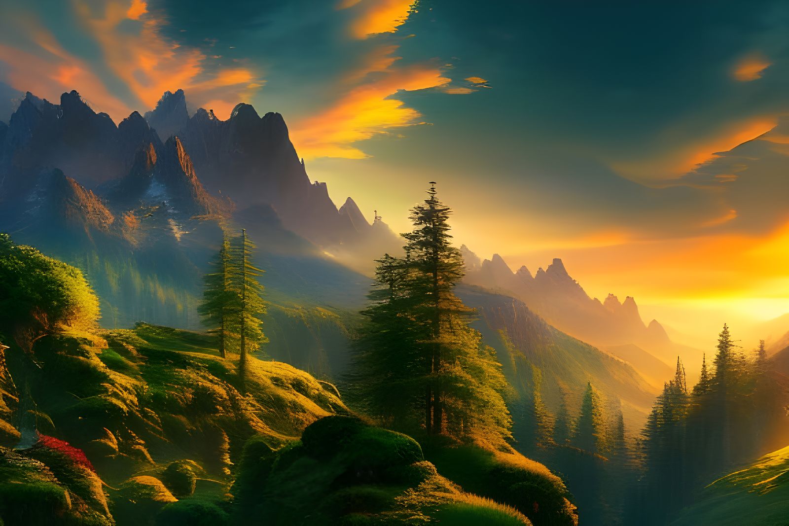 041 -LE - Beautiful and Majestic Mountain Forest- 3237- ML -ed