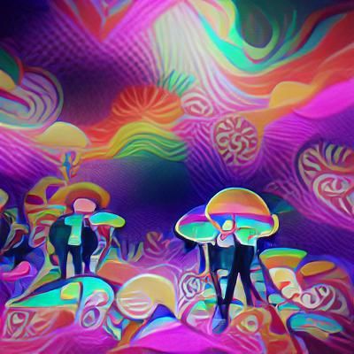 Vibrant Psychedelic Swirl Background