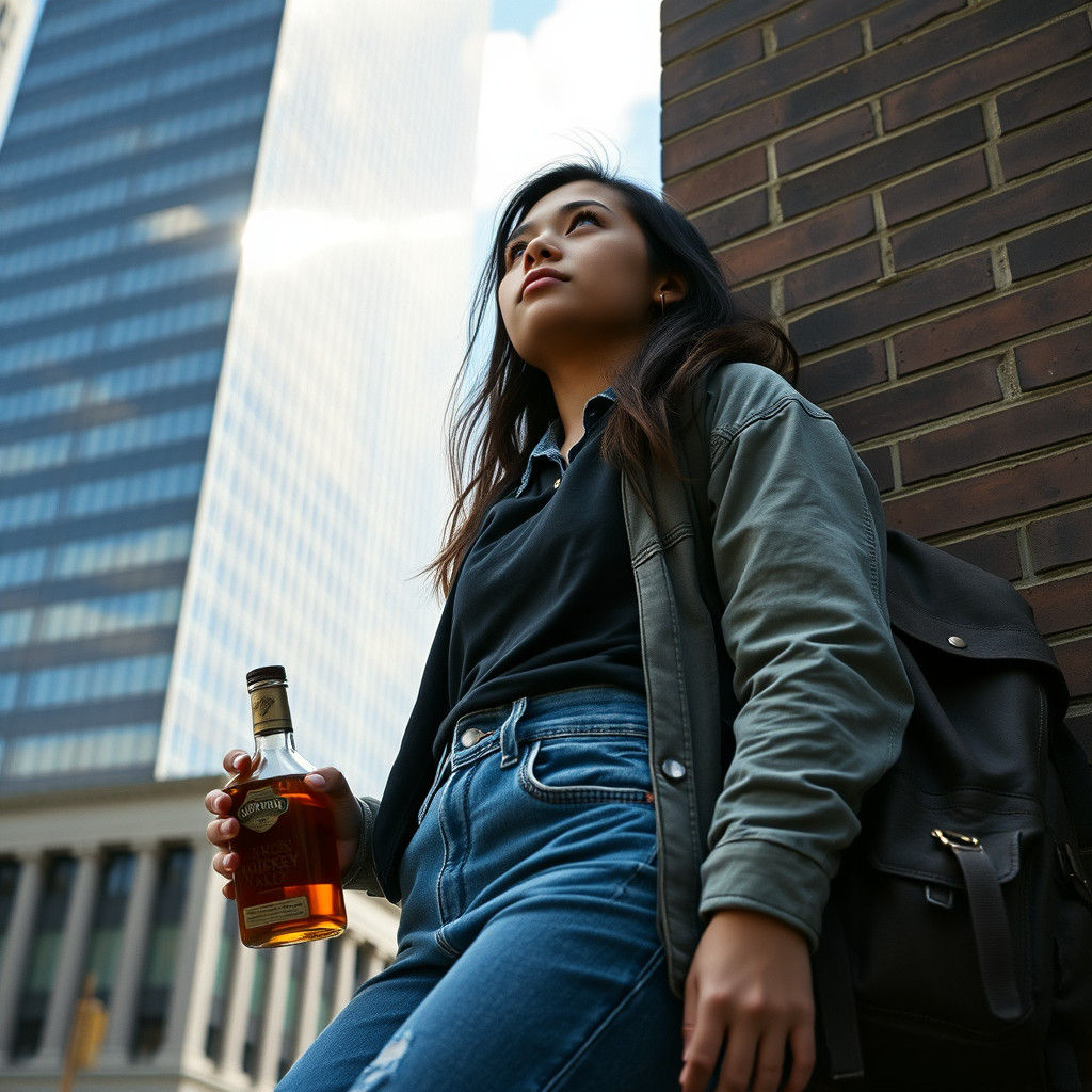 Maori Girl in New York: Cinematic Film Still