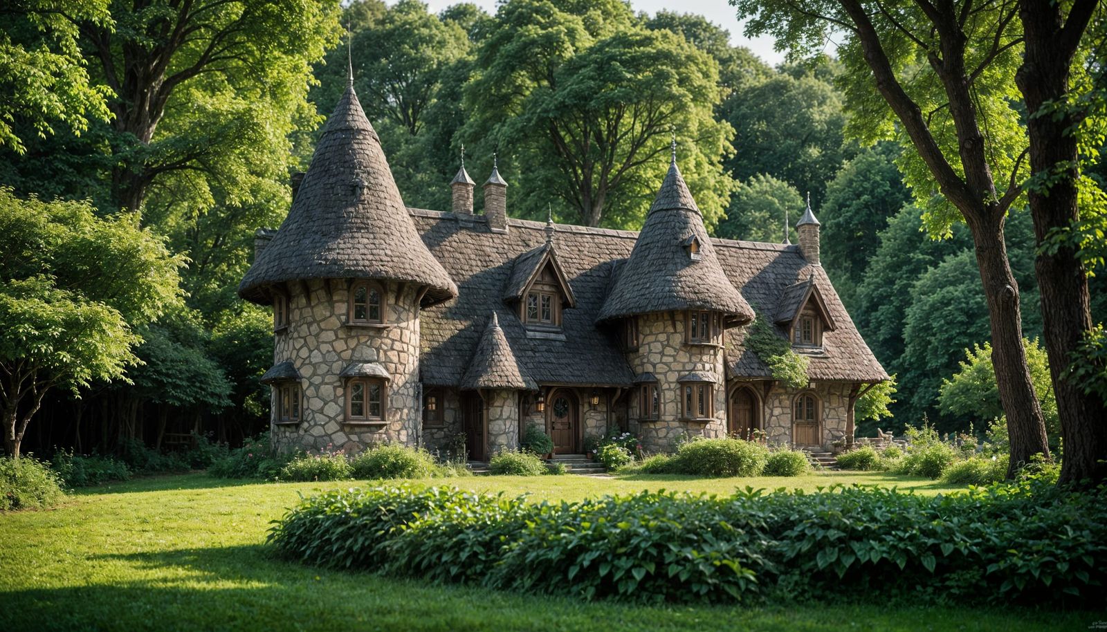 Enchanting Elven Cottage in Dark Forest