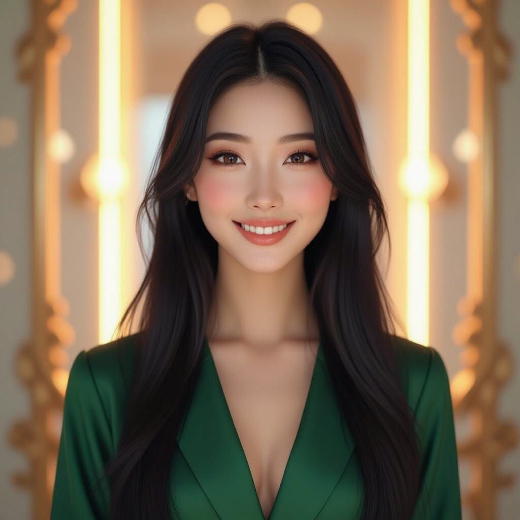 Beautiful Japanese Girl in Dressing Room