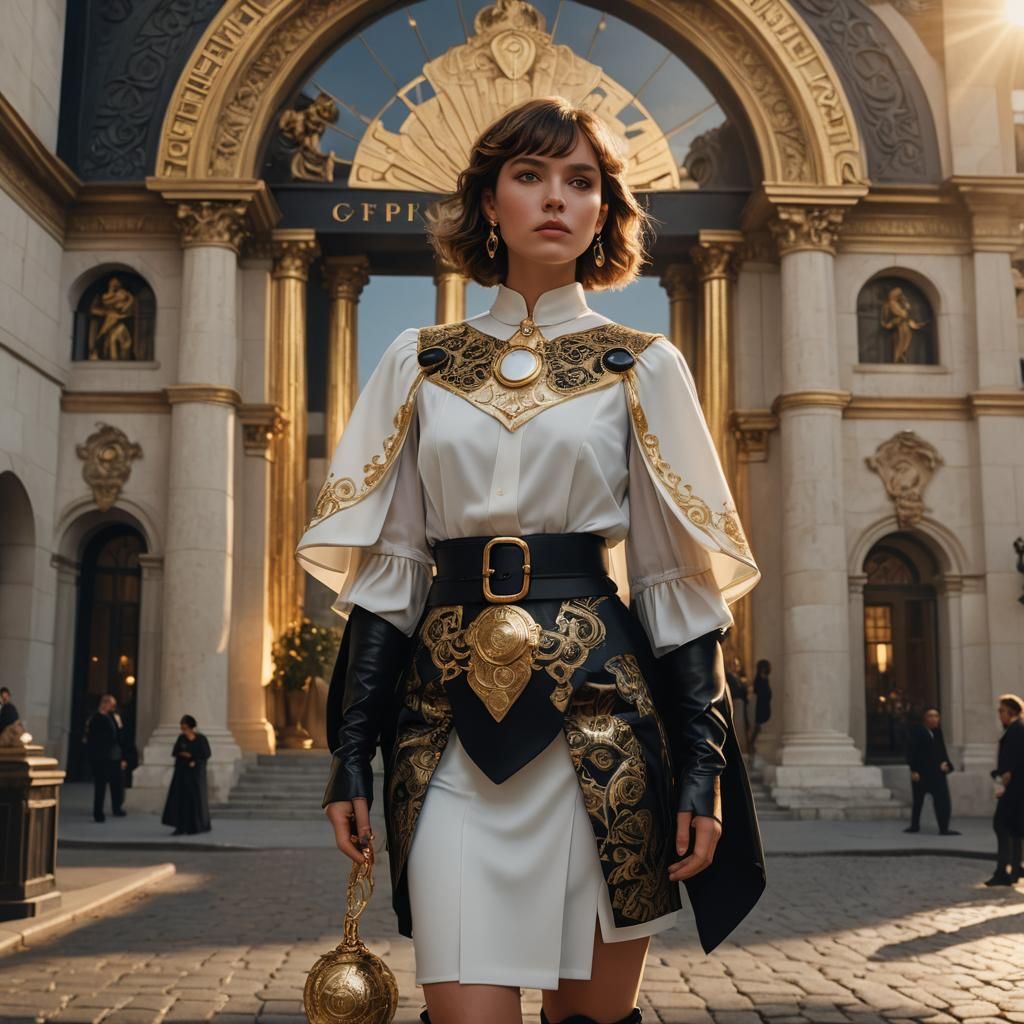 Athena as Supermodel in Prada Outfit