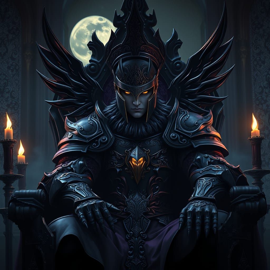 Noble Dark Knight King Reigns Supreme in Gothic Majesty