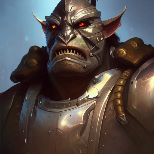 Detailed Knight Orc Portrait in Unreal Engine 5