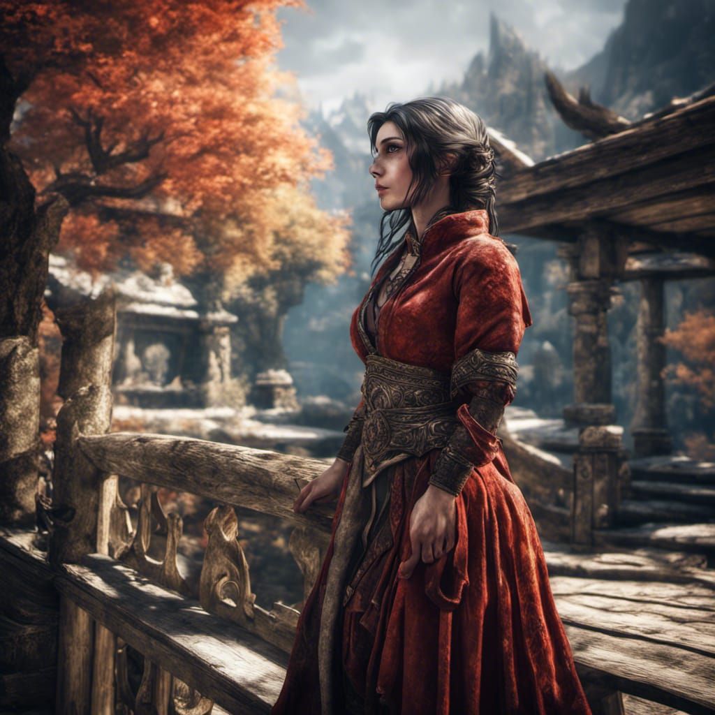 Serana Skyrim Portrait in Classical Style