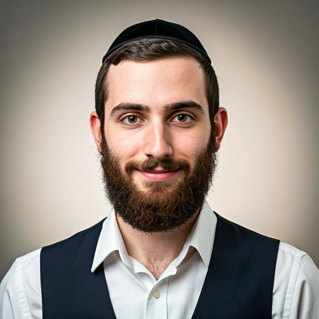 Traditional Hasidic Jewish Man in a Professional Pose