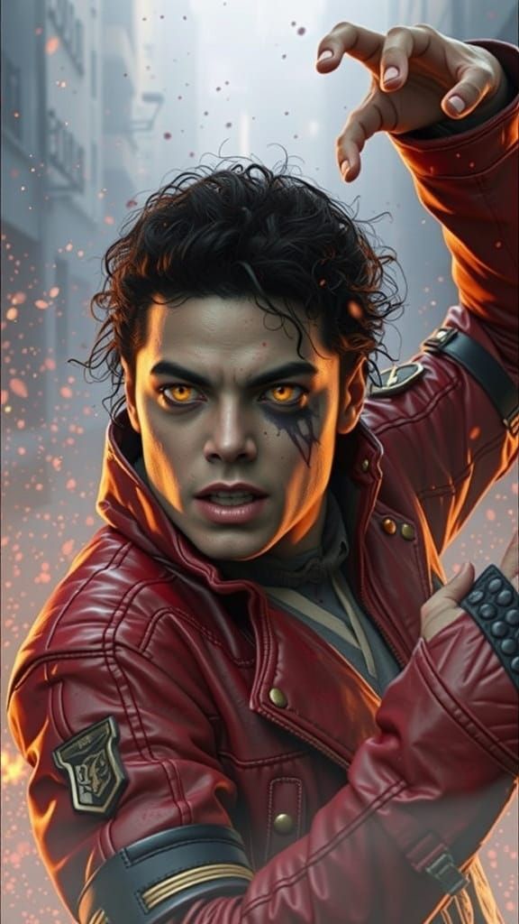 Michael Jackson Thriller Zombie in Gothic Alley