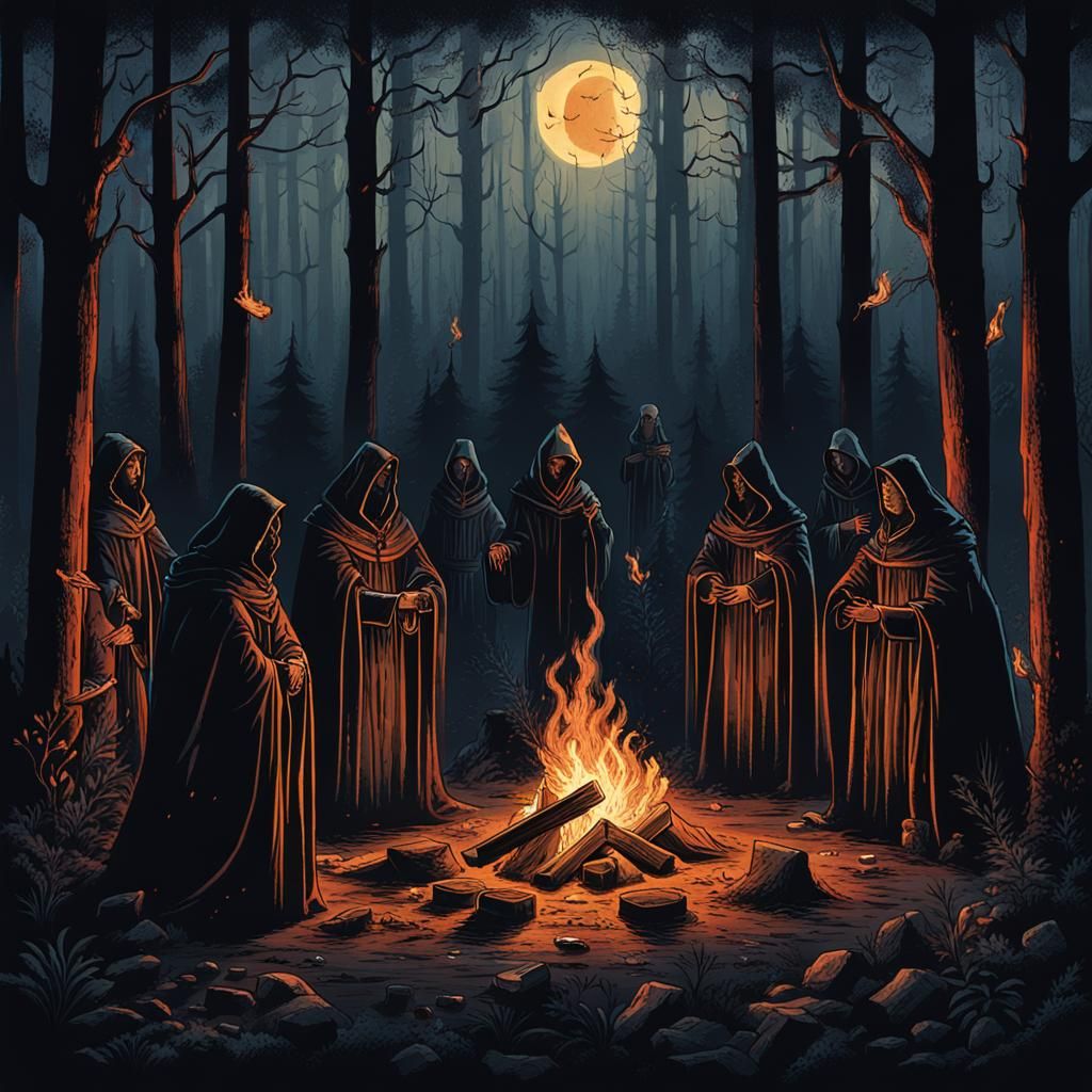 Secret glance at a dark ritual