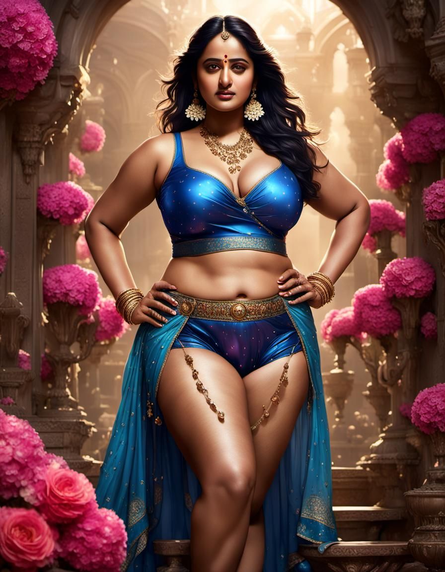 Fantasy Goddess in Satin Bloomers, Hyperdetailed Digital Art