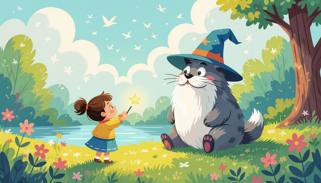 Magical Nature Illustrations in Retro Gouache Style