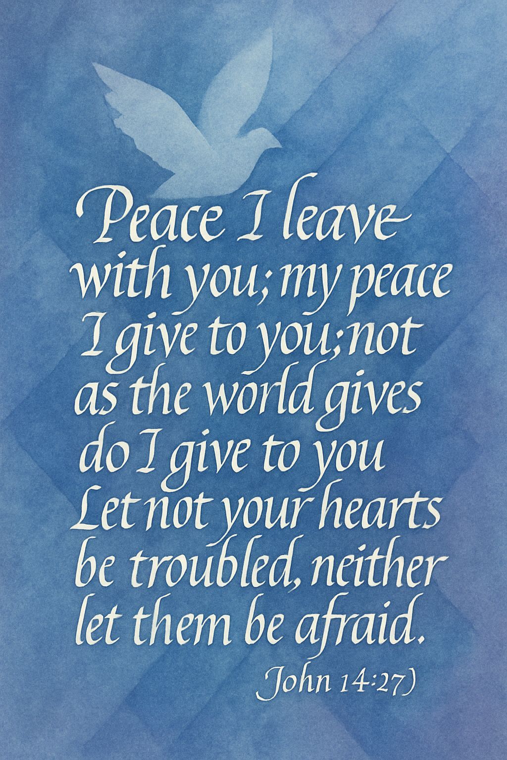 Elegant Calligraphy with Dove in Watercolor Geometry