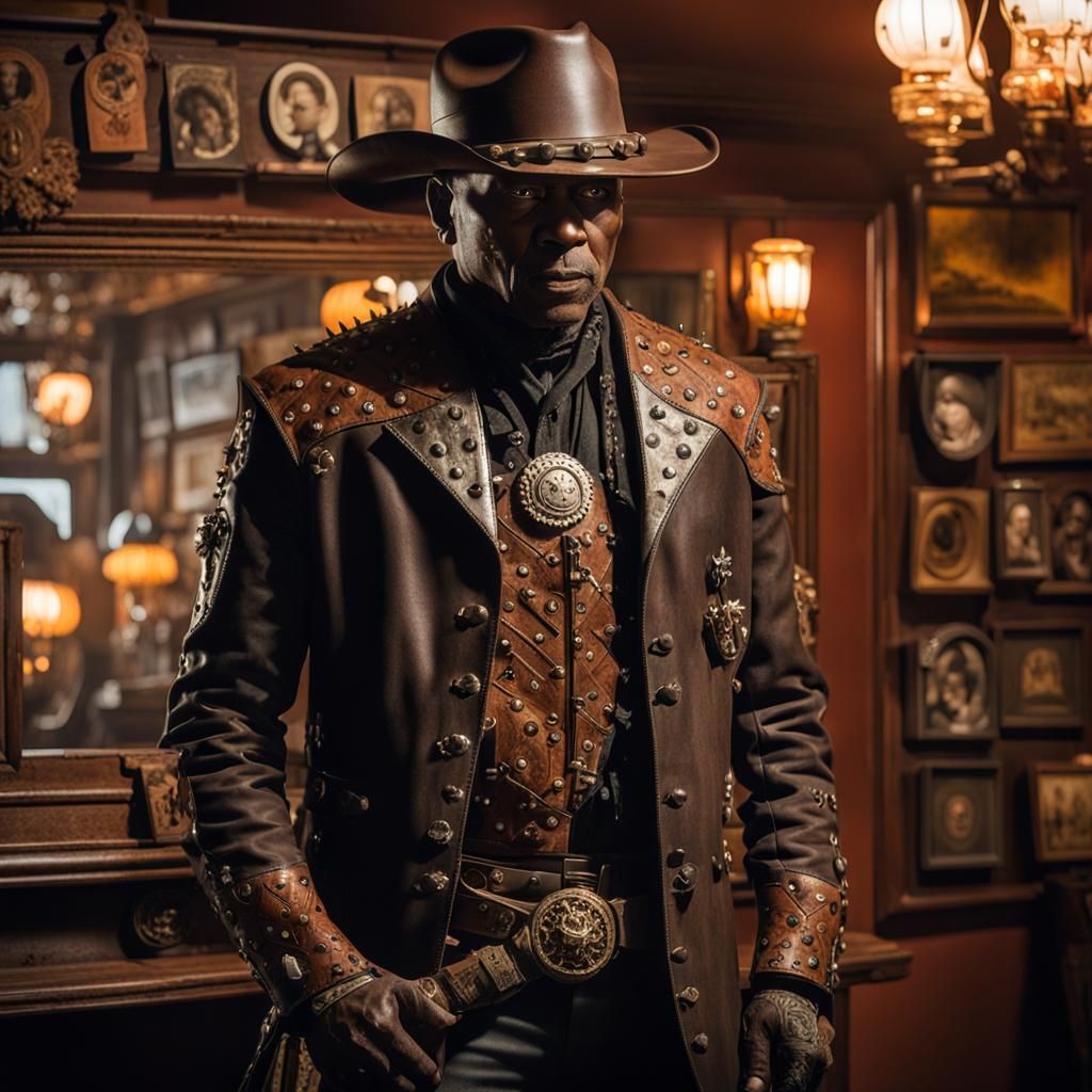 African-American Pinhead as Western Gunslinger in Hellraiser...