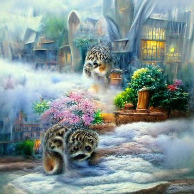 Ethereal Animal in a Thomas Kinkade Fantasy
