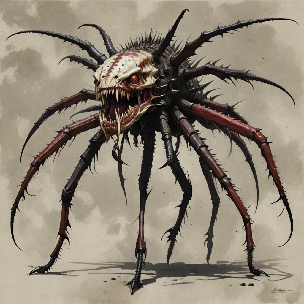 Giant Jungle Monster with Oozing Poison, Detailed Matte Pain...