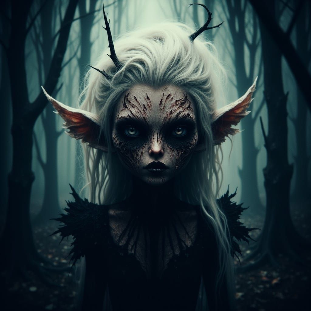 Ethereal Fairy of Dark Wild Things in Melancholic Beauty